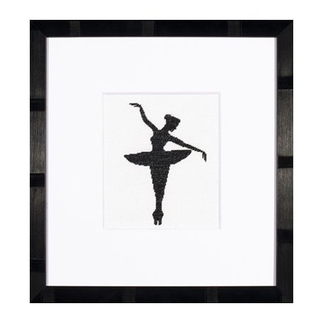 Ballett sziluett 1. - keresztszemes készlet - 11,5x14,5 cm - Lanarte PN-0008131