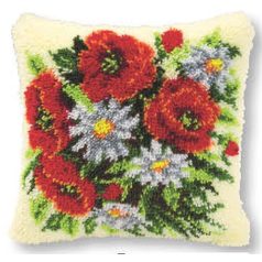   Suba párna - Virágcsokor - előnyomott mintával - 40x40cm - PN-0014142