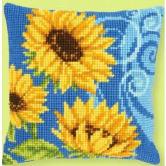   Keresztszemes párna - Napraforgók I. - 40×40 cm - PN-0021825