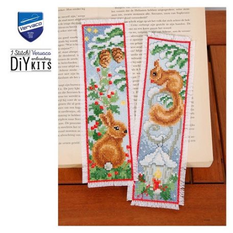 Vervaco keresztszemes könyvjelző készlet - Erdei állatok - PN-0143589