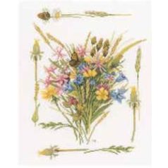   Vadvirágok – keresztszemes készlet - Lanarte PN-0148165 - 26 x 31 cm