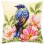 Keresztszemes párna Rózsaszín virág kék madárral előnyomott mintával PN-0148175