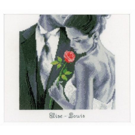 Vervaco keresztszemes - PN-0150602 - Esküvői rózsa - 23 x 27 cm