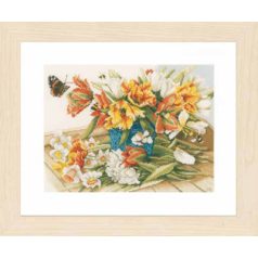   Nárciszok és tulipánok - Marjolein Bastin- keresztszemes készlet - 34x26 cm - Lanarte PN-0154324