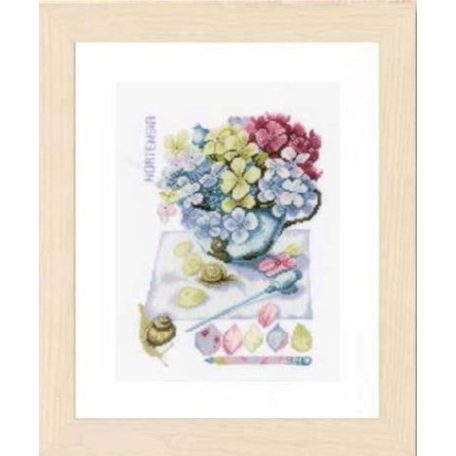 Hortenzia – keresztszemes készlet - Lanarte PN-0154328 - 20 x 28 cm