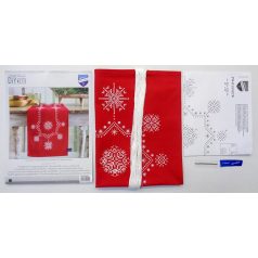   Vervaco előfestett keresztszemes futó - Karácsonyi hópelyhek - PN-0155278