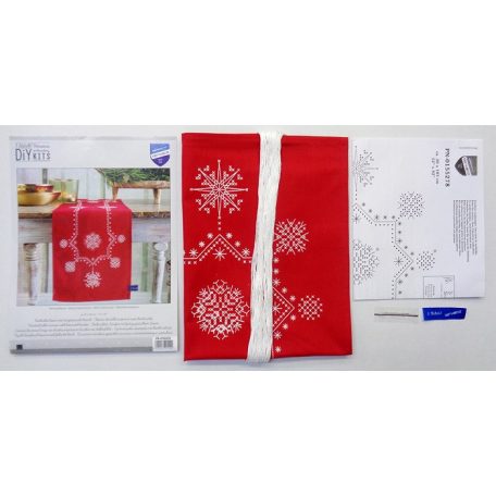 Vervaco előfestett keresztszemes futó - Karácsonyi hópelyhek - PN-0155278