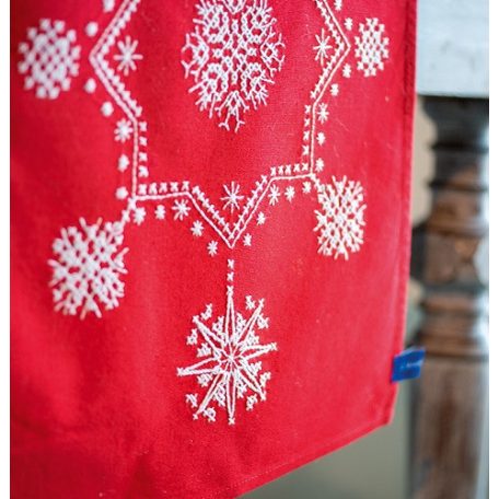 Vervaco előfestett keresztszemes futó - Karácsonyi hópelyhek - PN-0155278