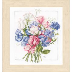   Színes csokor – keresztszemes készlet - Lanarte PN-0157497 - 25 x 25 cm
