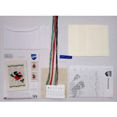   Vervaco keresztszemes képeslap készlet - Téli madarak - 3db