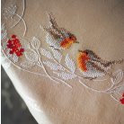 Vervaco előfestett keresztszemes terítő - Vörösbegyek télen - PN-0187116