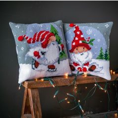   Vervaco keresztszemes párna készlet - Korcsolyázó Télapó - PN-0188660