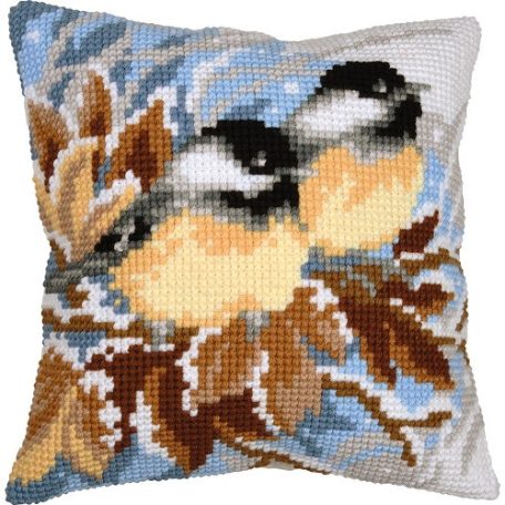 Vervaco keresztszemes párna előlap készlet - Cinegék télen - PN-0201752