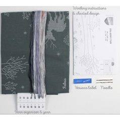   Vervaco előnyomott terítő - Mókus és szarvasok - PN-0202652