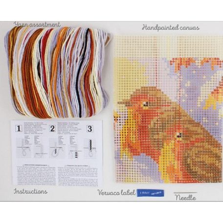 Vervaco keresztszemes párna előlap - Rigók - PN-0206771