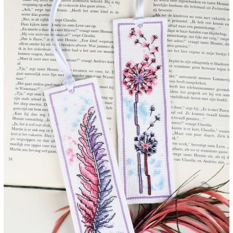 Vervaco keresztszemes könyvjelző készlet - Lila pitypang - PN0206895