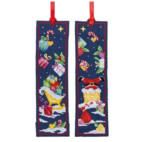 Vervaco keresztszemes könyvjelző készlet - Télapó a kéményben - PN-0211899