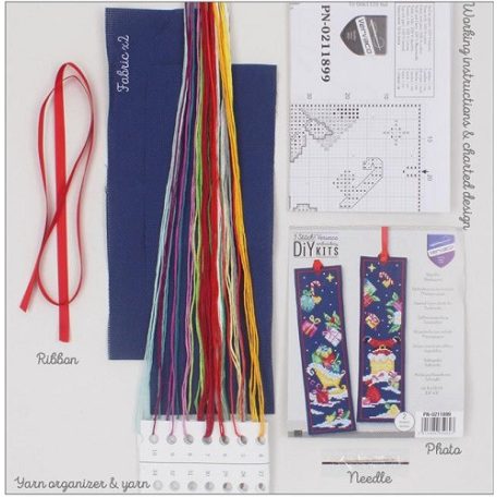 Vervaco keresztszemes könyvjelző készlet - Télapó a kéményben - PN-0211899