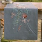 Vervaco előnyomott len futó - karácsonyi rózsák - PN-0216932