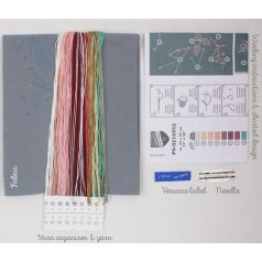   Vervaco előnyomott len futó - karácsonyi rózsák - PN-0216932