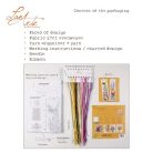 Lanarte keresztszemes könyvjelző készlet - Mákvirág - PN-0221310