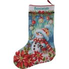 Vervaco keresztszemes zokni készlet - Hóember - PN-0246808