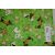 Pamutvászon - 203 - Kutyusok zöld alapon - apró mintás 110 cm széles - 10 cm