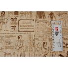 Pamutvászon - 218 - Szabásminta krém alapon - apró mintás 110 cm széles - 10 cm