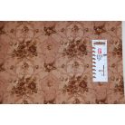 Pamutvászon - 307 - Rózsacsokor barna alapon - 110 cm széles - 10 cm
