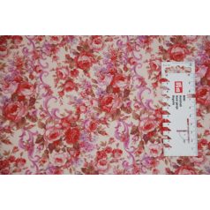   Pamutvászon - 320 - Tavaszi rózsák - 110 cm széles - 10 cm