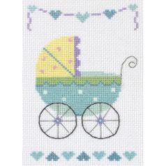   Baba érkezett! -  Anchor keresztszemes üdvözlőlap – RDK31