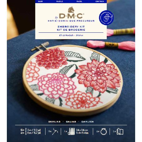 DMC előnyomott hímzés - Dália - TB198