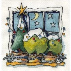   Michael Powell keresztszemes készlet - Karácsonyi ablak 1 - X42